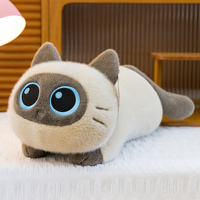 Peluche chat super douce et mignonne, jouet en peluche rembourré de coton PP, coussin chat en peluche, adorables animaux en peluche pour cadeau
