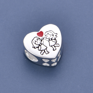 Ciondolo in Argento 'Love You Forever', Non Sono Sorelle per la Sangue ma per Cuore, Compatibile con Bracciali Originali, Gioielli per Compleanno - Product Image 5