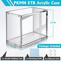 Boîte acrylique ETB transparente forte fermeture magnétique Protection UV anti-poussière affichage clair pour carte à collectionner