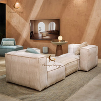 Canapé modulaire en tissu de laine d'agneau, design minimaliste nordique, pour appartement, chaise de sol, canapé de salon