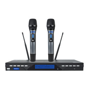 Sistema de Audio de mano dinámico inalámbrico V9 de alta calidad cardioide <span class=keywords><strong>Polar</strong></span> UHF para conferencias, cantos, karaoke, uso en escenario de Iglesia - Product Image 1