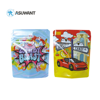 Sachet Doypack debout en plastique personnalisé 1g 3.5g 7g 14g 28g emballage de gommes anti-odeur sacs en mylar de 3.5 grammes avec mon logo