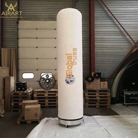 Colonne gonflable lumineuse blanche, colonne gonflable lumineuse pour campagne marketing et événements