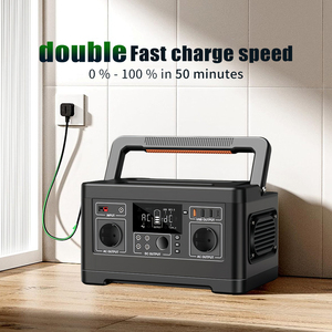 Station d'alimentation portable 500W avec batterie au lithium 520Wh, générateur solaire UPS 1000W de pointe pour le camping en extérieur et la sauvegarde d'urgence à domicile - Product Image 1