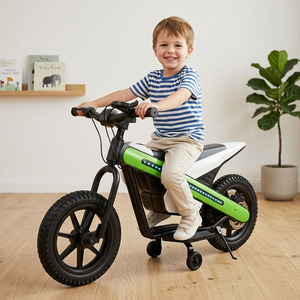 <span class=keywords><strong>Moto</strong></span> électrique pour enfants avec roues d'apprentissage, cadre lumineux LED, vélo électrique rechargeable pour garçons et filles de 6 ans et plus - Product Image 2