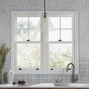 Fenêtres coulissantes verticales à simple battant de style américain, cadre en aluminium blanc, à isolation thermique améliorée, pour <span class=keywords><strong>baie</strong></span> <span class=keywords><strong>vitrée</strong></span> extérieure - Product Image 5