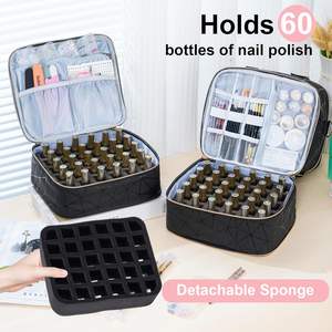 Free Sample Portable Double Layer <b>Nail</b> Bag Large Capacity <b>Nail</b> <b>Polish</b> Organizer Bag Travel <b>Nail</b> <b>Polish</b> Storage Bag - Product Image 3