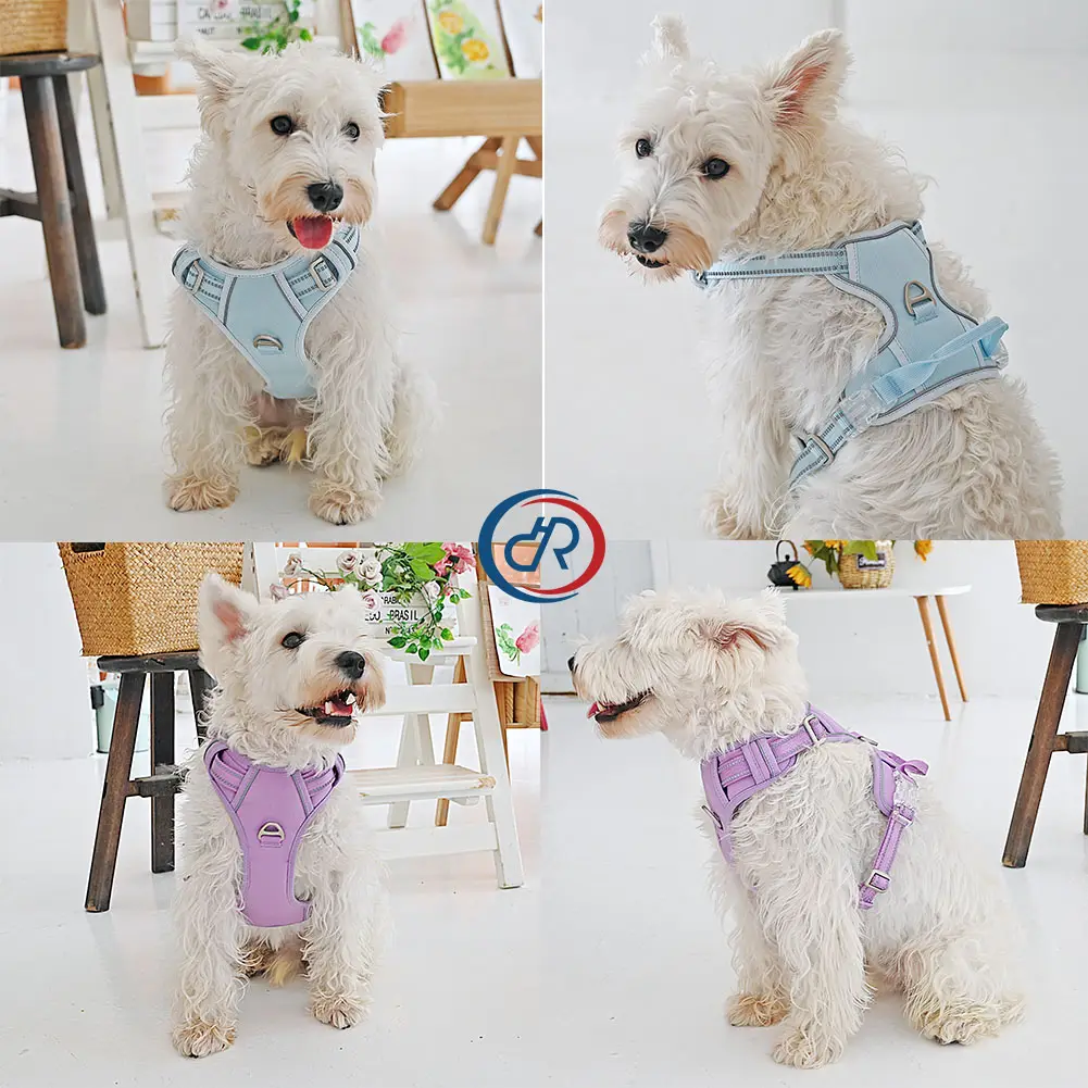 OKKPETS Offre Spéciale K9 harnais d'entraînement réfléchissant robuste réglable chien Har accessoires laisse personnalisée sans tirer ensemble de harnais pour chien