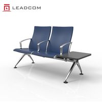 Chaise d'attente publique de luxe LEADCOM avec rembourrage en PU, pour aéroport, gare, hôpital, clinique, réception publique, banquette d'attente