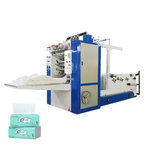 Fully automatic facial tissue folding machine with packaging production line