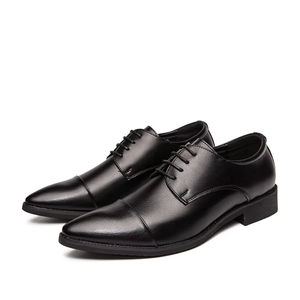 Chaussures habillées de luxe pour hommes, style italien, en cuir, à enfiler, Oxford, faites à la main, bout fermé, légères, pour mariage, collection automne - Product Image 1
