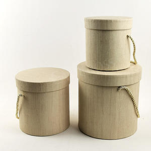 Lot de deux boîtes d'emballage rondes portables pour roses, finition noire mate, pour la Saint-Valentin (vente en gros) - Product Image 4