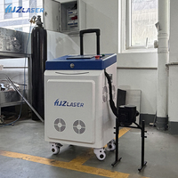 Nettoyeur laser à impulsions HJZ 200W 300W MINI, refroidi par air, portable, à fibre optique, pour l'élimination de la rouille, de la peinture et de l'oxyde
