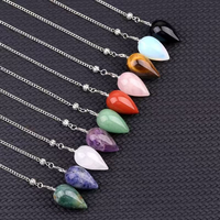 Neu Eingetroffen: Natürlicher Kristall Amethyst Vintage Yoga Meditation Halbedelstein Pendel-Anhänger als Geschenk
