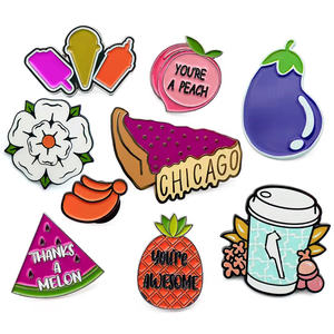 Épingle en émail alimentaire en métal bas quantité minimale de commande cuisson thème cookie dominos <span class=keywords><strong>pizza</strong></span> épinglette badges - Product Image 4
