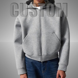 उच्च गुणवत्ता वाले निर्माताओं ने कंधे की लक्जरी भारी वजन वाले फ्रेंच टेरी ओवरसाइज 500gism जिप में पुरुषों की बोक्सी हुडी - Product Image 2