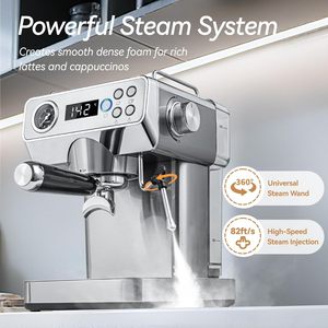 Máquina de Café Espresso Semiautomática Personalizada de Fábrica, Máquina de Café Italiana de Acero Inoxidable para el Hogar - Product Image 5