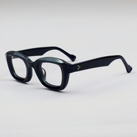 Lunettes carrées à la mode en acétate épais faites à la main pour hommes femmes lunettes plates personnalisées