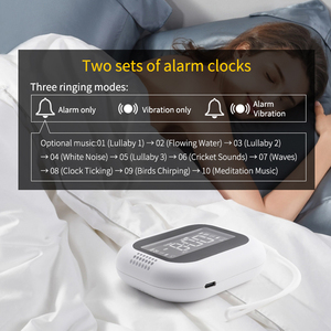 Reloj <span class=keywords><strong>Despertador</strong></span> con agitador de cama fuerte debajo de la almohada con ruido blanco y batería recargable reloj <span class=keywords><strong>despertador</strong></span> vibratorio inalámbrico <span class=keywords><strong>para</strong></span> <span class=keywords><strong>sordos</strong></span> - Product Image 4