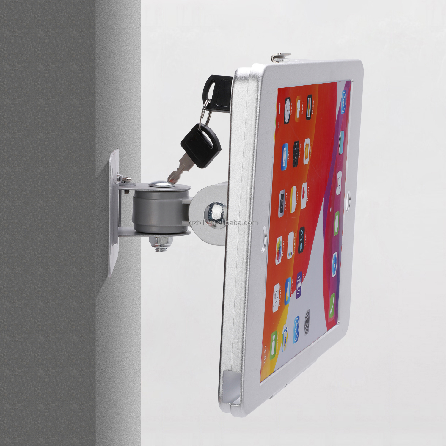 <strong>Tablet</strong> Security Wall Mount Holder Locking Metal Frame Support for <strong>Samsung</strong> Galaxy Tab A9+/ S8/S9 11/10.9/8.7/10.5/12.3 Inch FE
