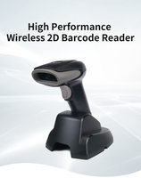 1D 2D Handheld Wireless BT USB Lector de código de barras con cable Escáner de código de barras de punto invertido para sistema Android IOS Windows
