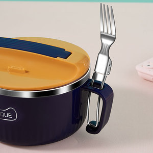 Hot bán 304 thép không gỉ ăn trưa bát với nắp và xử lý súp trái cây gạo Noodle container thực phẩm bền vững thiết kế kim loại - Product Image 3