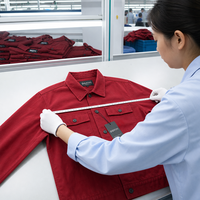 Chemise-veste surdimensionnée personnalisée pour femmes, taille plus, couleur rouge feuille d'érable, manches longues, boutonnée, du CA 44 au 58