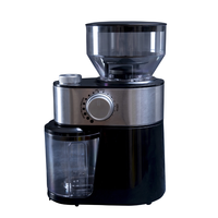 Moulin à café électrique automatique avec réglages de mouture ajustables, grande capacité de broyeur pour usage domestique, idéal pour expresso, café filtre et cafetière à piston.