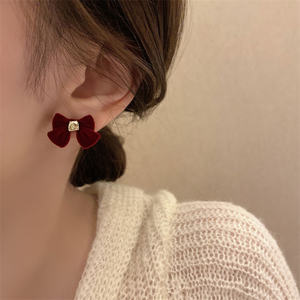 エレガントなファッションタッセルドロップイヤリングファインジュエリーボウイヤリング女性用 - Product Image 3