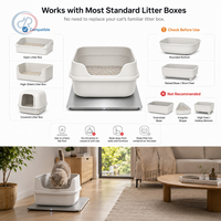 SIMITIPET Monitor de Arenero Inteligente, Báscula de Peso para Gatos y Rastreador de Salud con Aplicación, Báscula Electrónica Inteligente para Areneros de Gatos