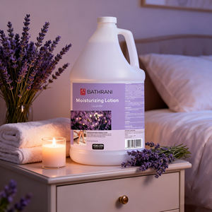 Özel etiket 1 galon Spa deneyimi lavanta kokusu masaj losyonu krem besleyici cilt esneklik artırıcı el nemlendirici - Product Image 6