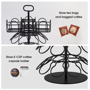 Carosello Girevole Indipendente per Cialde di Caffè in Acciaio al Carbonio Premium, Portaoggetti Multilivello con Spazio per Bustine di Zucchero per Dolce Gusto - Product Image 3