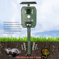 Saijzek Amz Offre Spéciale solaire alimenté Rechargeable taupe serpent chat oiseau répulsif extérieur dispositif ultrasons oiseau répulsif pour jardin