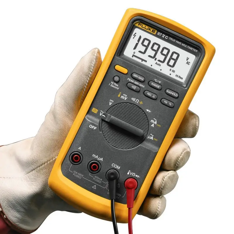 Fluke 87V/C จอแสดงผลดิจิตอลมัลติมิเตอร์อุตสาหกรรม