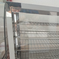 Vitrine commerciale de nourriture chaude d'acier inoxydable/réchauffeur de nourriture d'affichage en verre de haute qualité