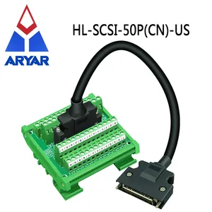 Universele Din Rail 50 Pin SCSI50P (Cn)-Us Voor Servo Motor En Servo Drive Module Breakout Board Met 1M Kabel