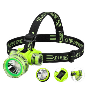 ไฟหน้าเรือดำน้ำ500mAh IP68กันน้ำแบบชาร์จไฟได้ไฟฉายดำน้ำ50เมตรใต้น้ำลึกตกปลาใต้ทะเลลึก - Product Image 1