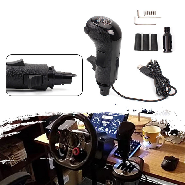 Racing Gear Shifter Handball For Logitech G29 G27 G25 G923 USB Wired PC Gaming Simulator Controller