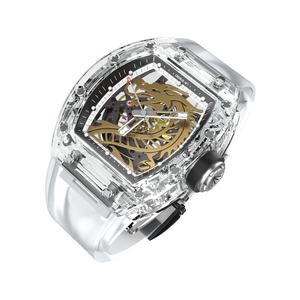 CRONUSART kendi marka 44mm safir cam mekanik İzle OEM ODM görünür hareketi Hollow geri toplanabilir - Product Image 5