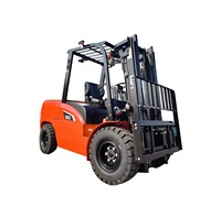 Chariot élévateur diesel et électrique de 4, 4,5, 5 et 5,5 tonnes pour la logistique, l'usine et l'entrepôt, avec mât triplex à levage libre de 4,7 m