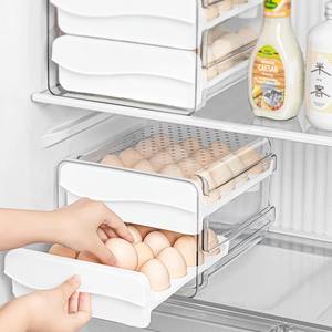 Boîte de rangement pour œufs empilable, type tiroir de réfrigérateur, qualité alimentaire, préservation de la fraîcheur, organisateur de cuisine, capacité de 12 œufs - Product Image 4