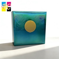 Boîte cadeau rigide de luxe avec insert en mousse à 4 compartiments, boîtes à bijoux personnalisées avec logo, emballage haut de gamme, revêtement UV brillant/mat