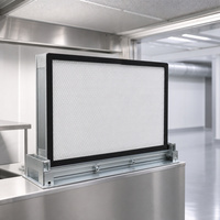 Filtre à air plissé en fibre de verre avec cadre en aluminium pour l'alimentation en air des salles blanches et des laboratoires