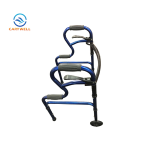 Marcheur de roue avant pliant en aluminium de chaise de marcheur de dégagement de déclencheur avec le siège - Product Image 4