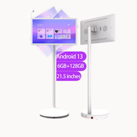 TV layar pintar portabel, Monitor portabel pintar nirkabel sistem Android layar sentuh 27 inci dengan Google Store