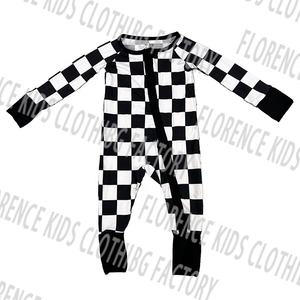 DH OEM Lässiger Unisex Baby-Strampler 2-Wege-Bambus-Strick-Einteiler mit Reißverschluss Festlicher Druck Anpassbar für Neugeborene Frühling - Product Image 6