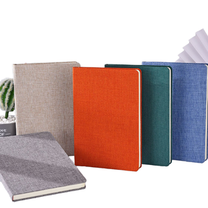 Custom Logo A5 B5 Blank <strong>Lined</strong> Cloth Hardcover Journal <strong>Notebook</strong> 200 Sheets School Office Fabric Cover Gifts Promotions Box Packed - Product Image 1