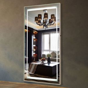 2025 Trending Custom Full Body Dressing Mirror LED Lighted Strip Modern Style Home Shop Living Room Furniture Glass Decorative - Product Image 6