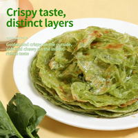 Paratha croustillant saveur épinards, certifié Halal, en morceaux torsadés, pour enfants, en sachet