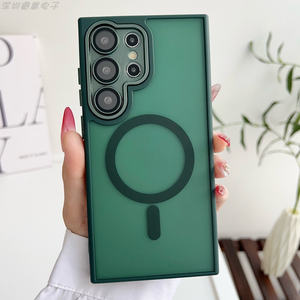 Funda Magnética <span class=keywords><strong>para</strong></span> Teléfono Samsung S24 S25 <span class=keywords><strong>Ultra</strong></span> S23 <span class=keywords><strong>S22</strong></span>, Carcasa Rígida de PC Mate Translúcida, Carga Inalámbrica, Protección Contra Impactos - Product Image 2